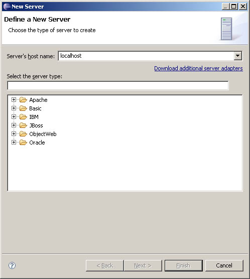 Eclipse Europa - New Server - where is GlassFish