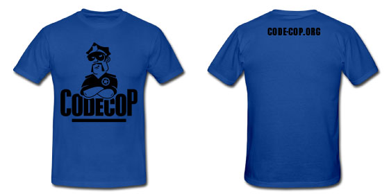 Dark Blue Code Cop T-shirt