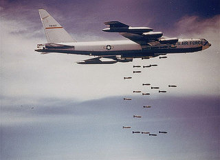 Boeing B-52 dropping bombs